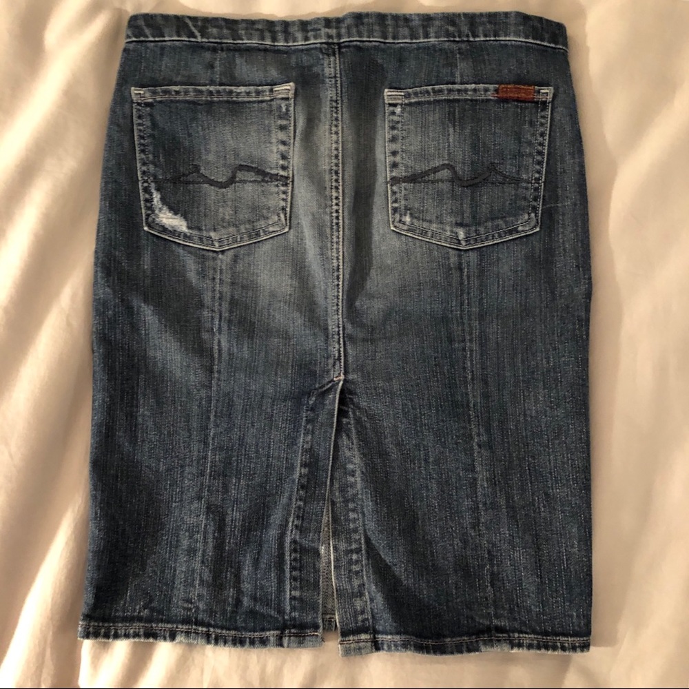 7 for all Mankind Denim Pencil Skirt, Size 30